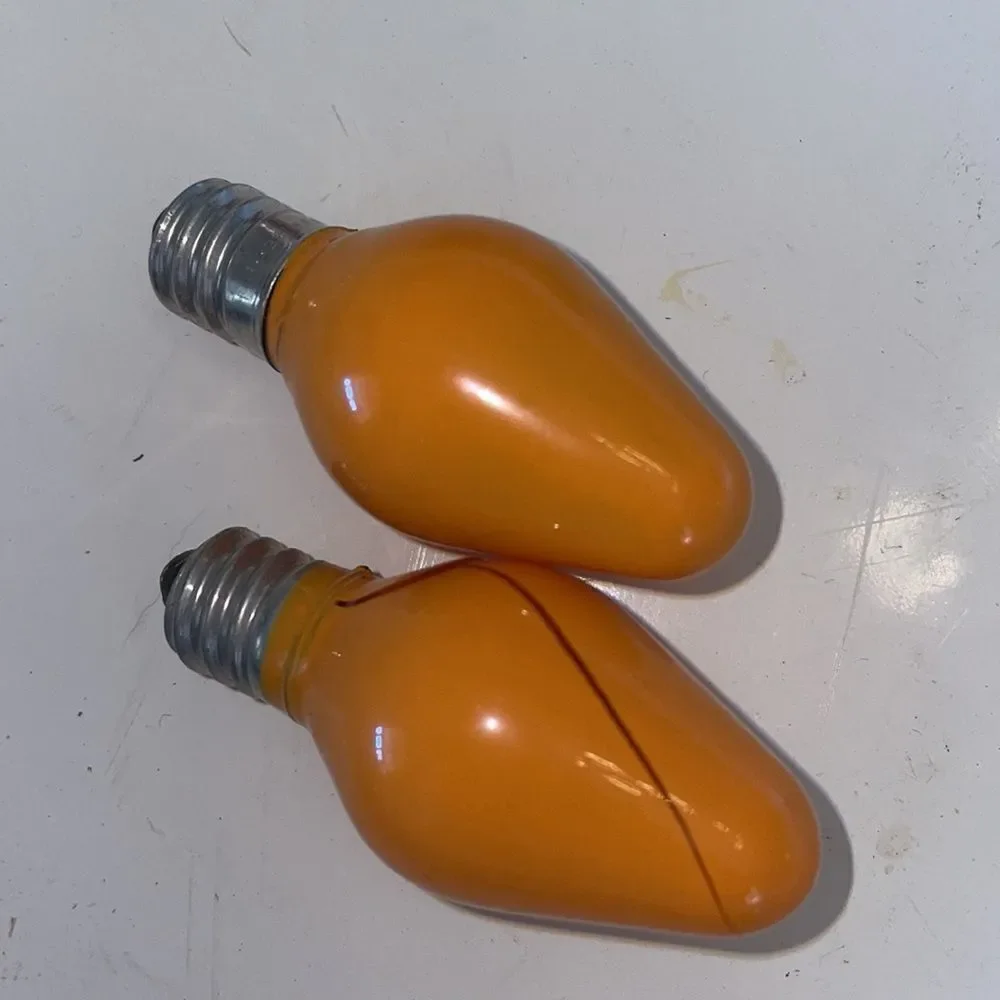 Collection of 21 painted Christmas lamp bulbs/various colors‎